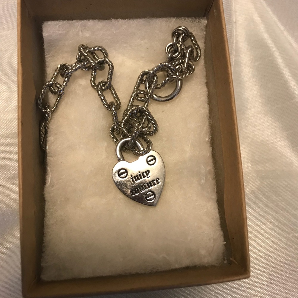 New Juicy Couture Heart & Chain Lock Bracelet
